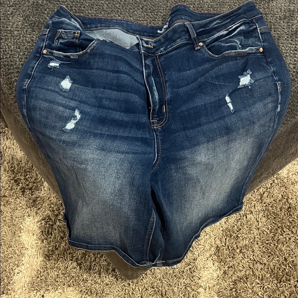 Edge Dark Blue Women's Jeans Shorts RE